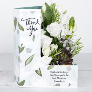 "Pretty Thanks" Thank You Flowercard - Contemporary White (Pretty Thanks )